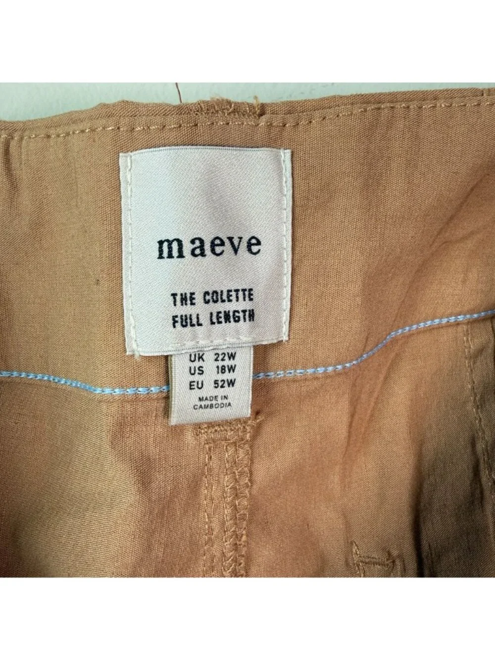 Anthropologie Maeve NWT The Colette Full Length True Camel Size 18W Plus
